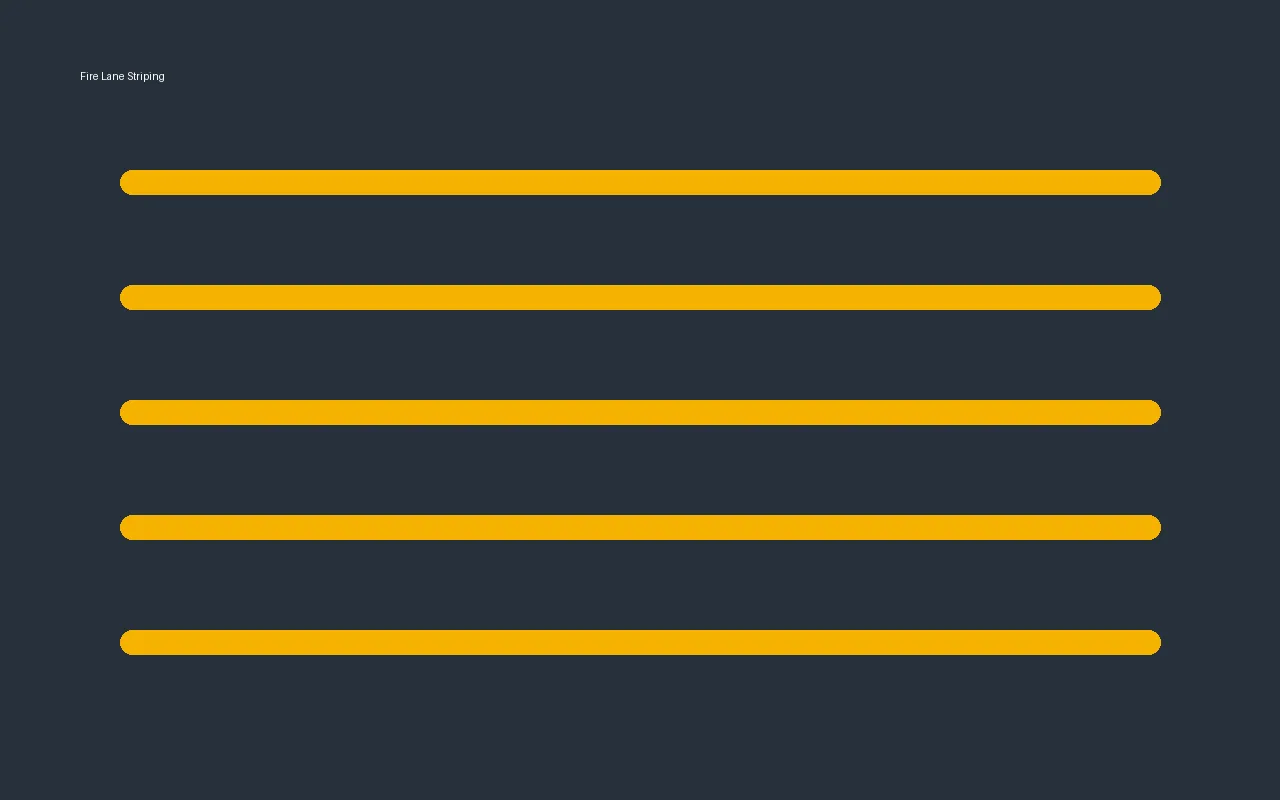 Red fire lane striping for emergency access